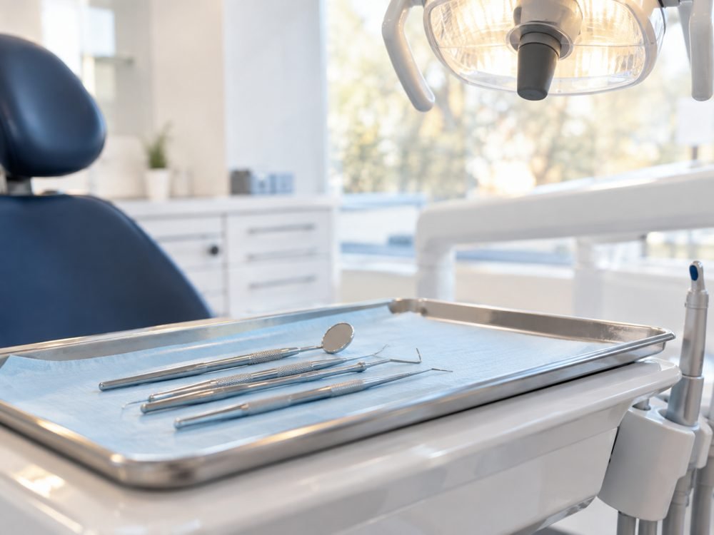 Instrumental dental preparado en el gabinete